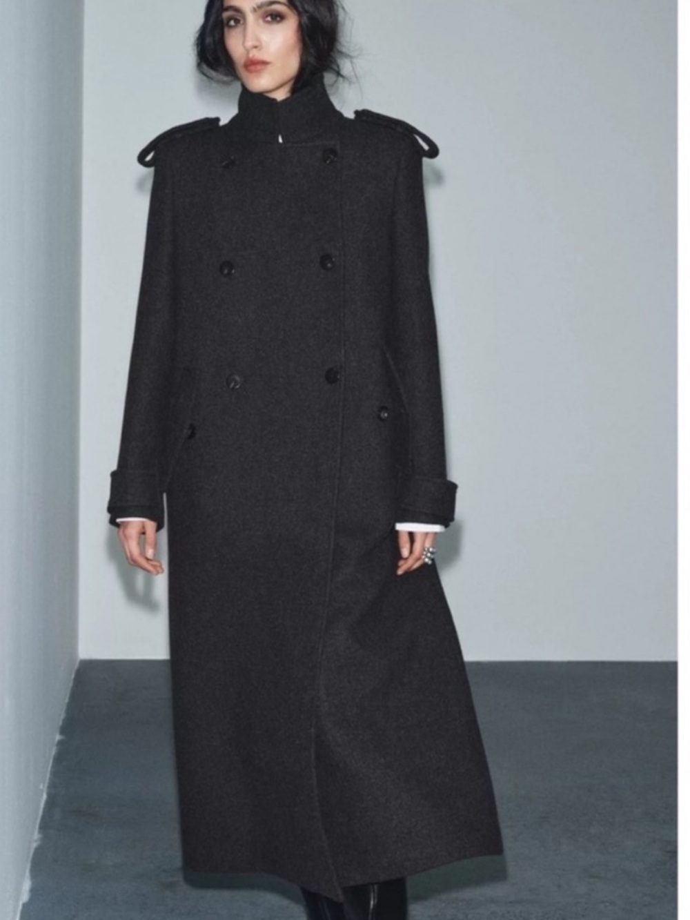 ZARA RUNWAY COLLECTION OVERSIZED LONG WOOL COAT